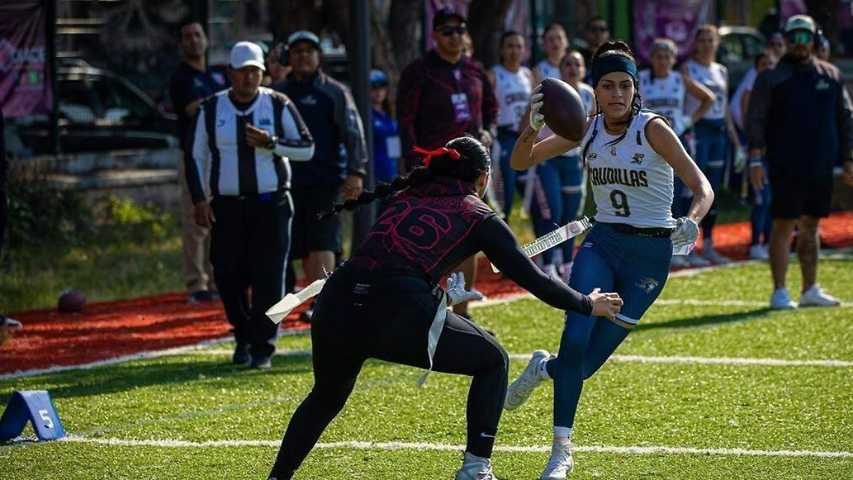 Revivamos juntos el 1er juego del Torneo Nacional de Flag Football Femenil contra Galgos.  ..#MásFlagFemenil #LFA2024 #CaudillasFlag